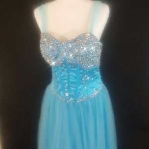 Blue corsetted bodice- By Grace Karin